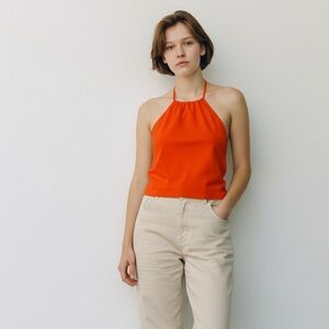 GUESS Women’s Red Adjustable HalterTop. Size L. SKU 355